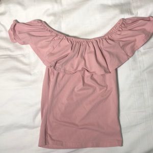Pac Sun off the shoulder pink top